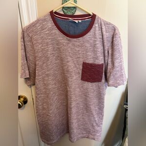 Men's Heathered Maroon Short-Sleeve Pocket Tee